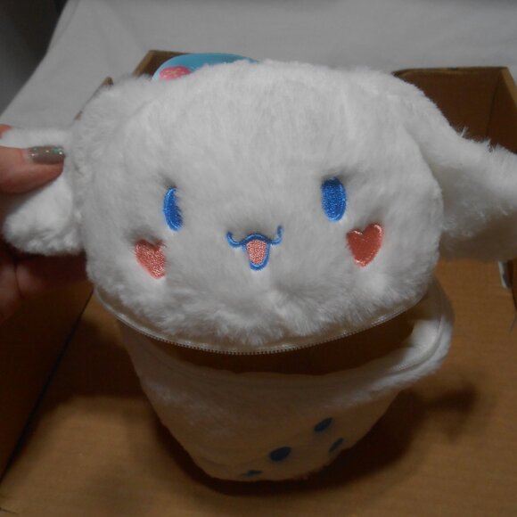 LITTLE GIRLS PLUSH WHITE SANRIO CINNAMROLL PURSE BAG ZIPPER SHOULDER TOTE 👸🎁 - Picture 5 of 9